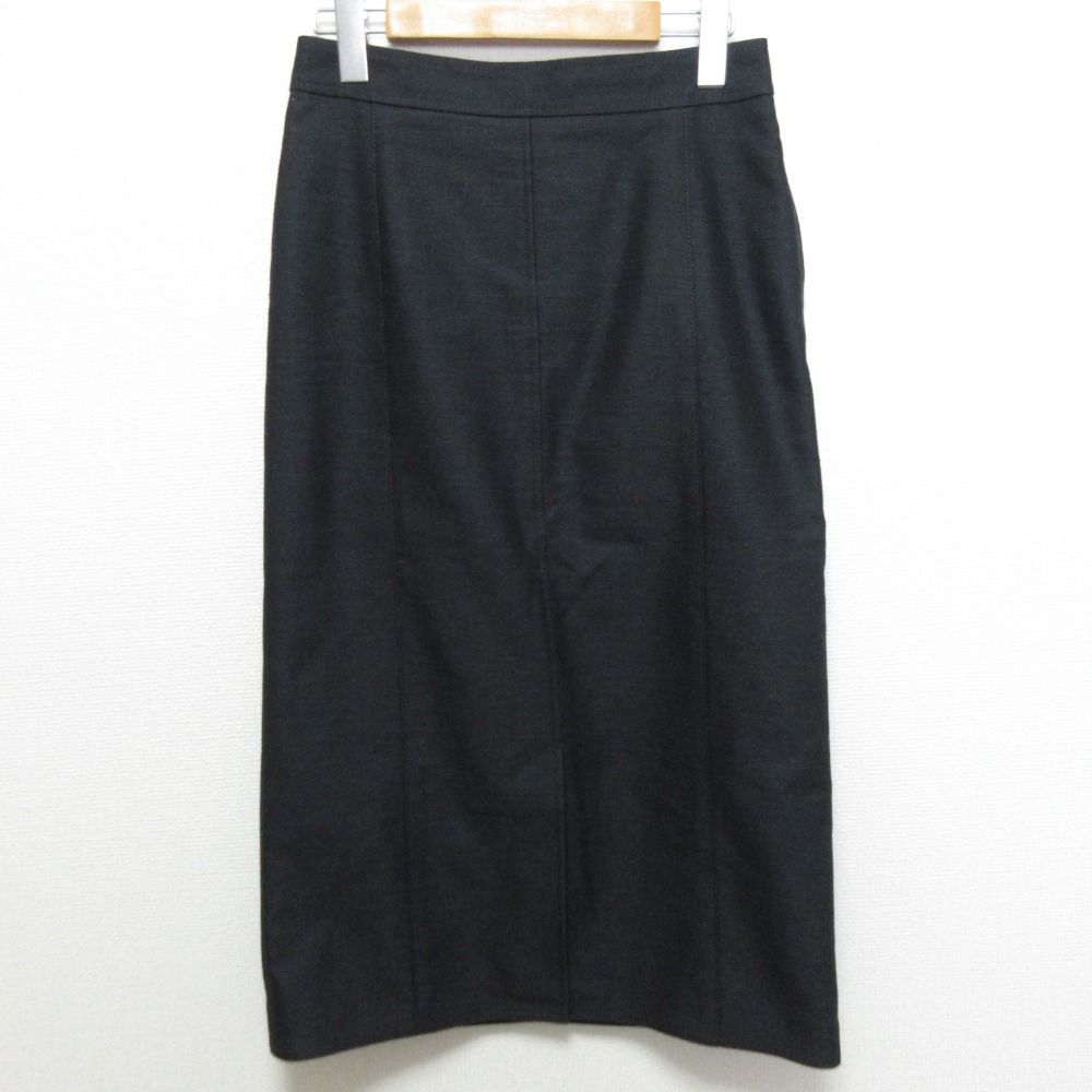 Drawer ドゥロワー RESORT 2 ツイルタイトスカート 6524-299-1882 サイズ36 ダークグレー レディース 古着