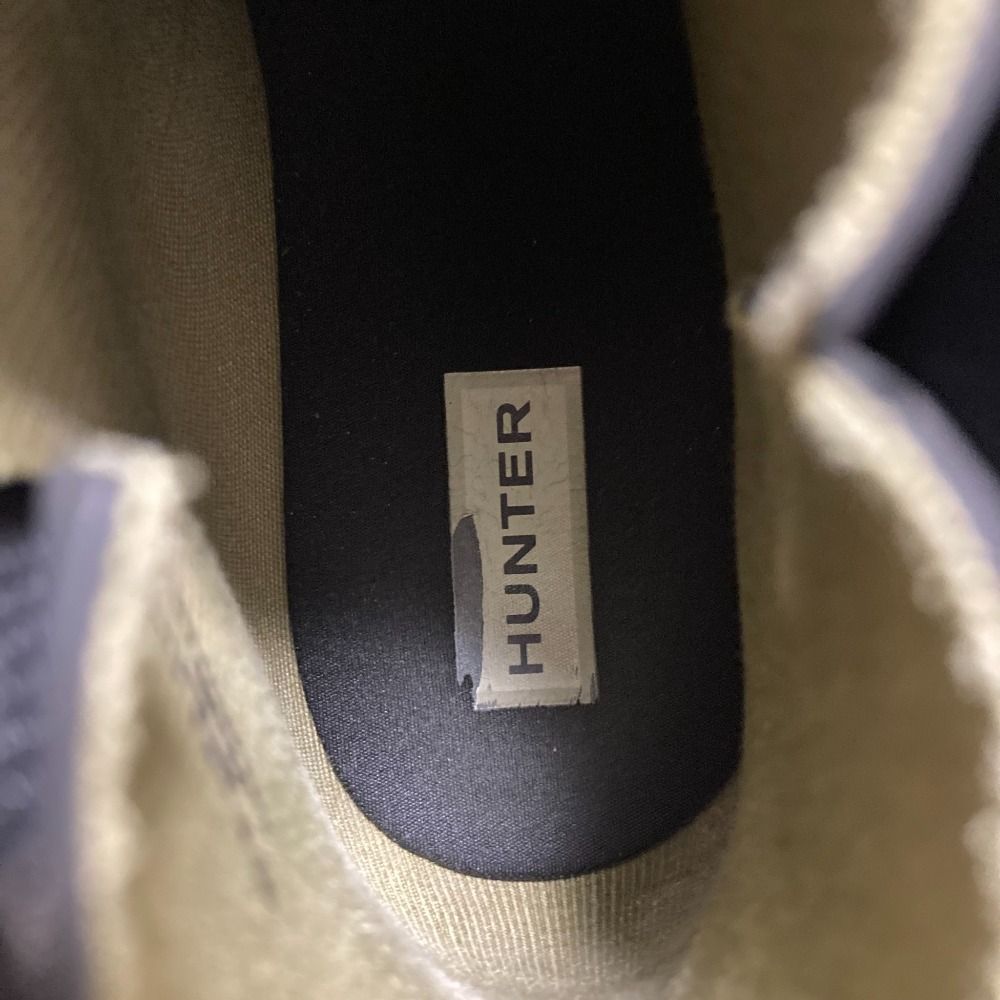  HUNTER ハンター ショート サイドゴア レインブーツ UK 6 約24.5 cm ブラック レディース 古着 レインシューズ 長靴 レインシューズ