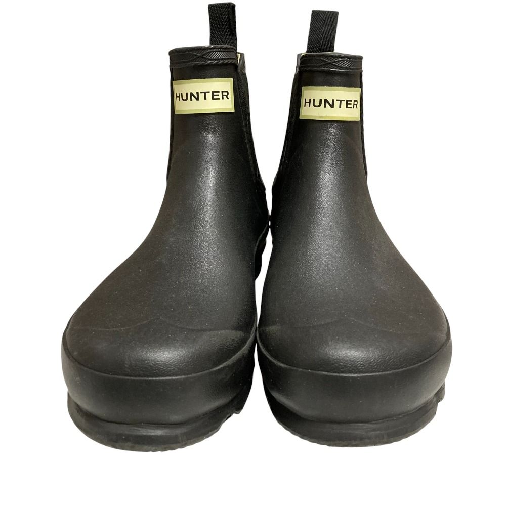HUNTER ハンター ショート サイドゴア レインブーツ UK 6 約24.5 cm ブラック レディース 古着