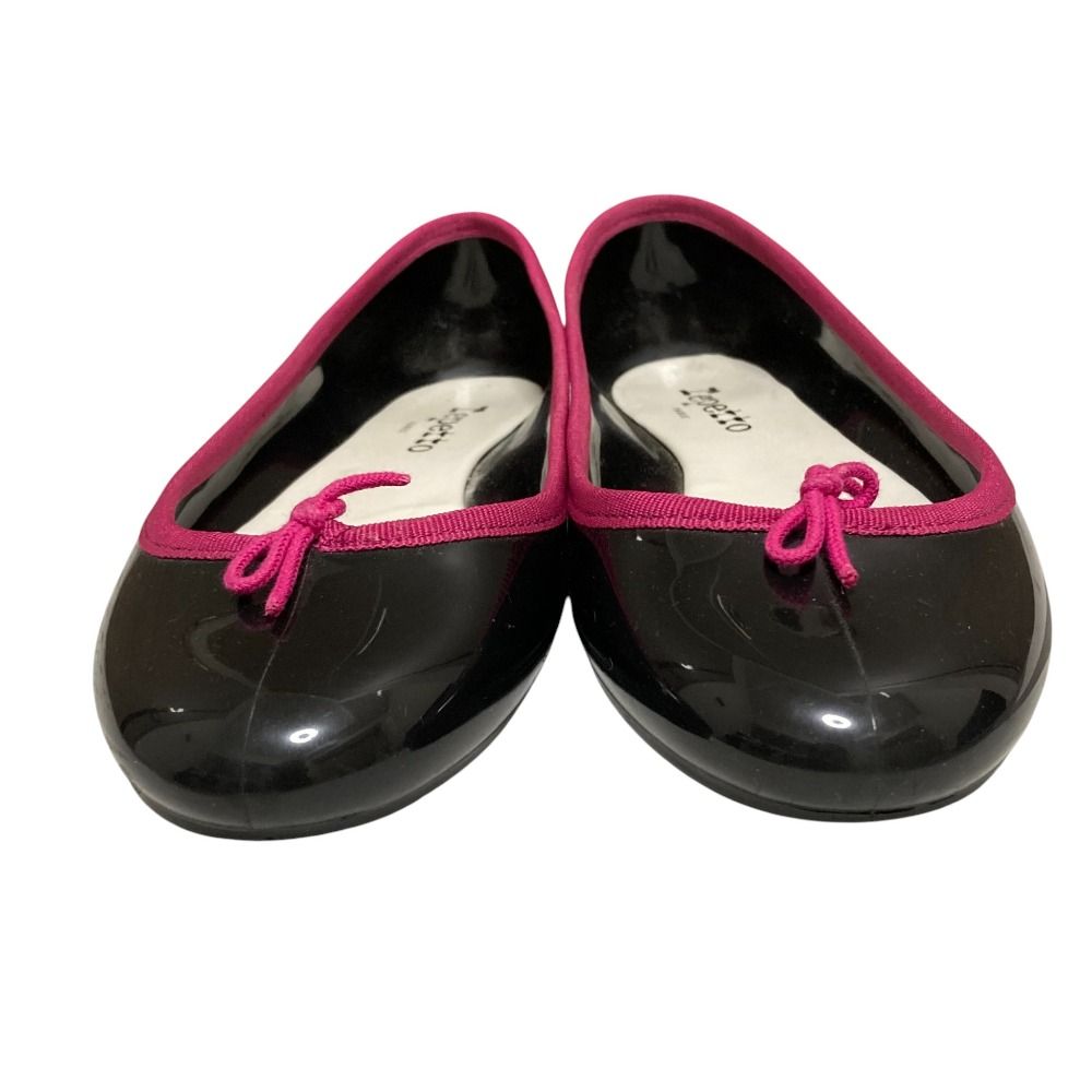 repetto レペット パテント フラットシューズ バレエシューズ サイズ39 約24.5 cm ブラック パープル レディース 古着