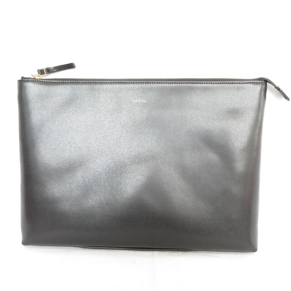 Paul Smith ポールスミス レザー 2 WAY クラッチバッグ ショルダーバッグ ブラック メンズ レディース 古着
