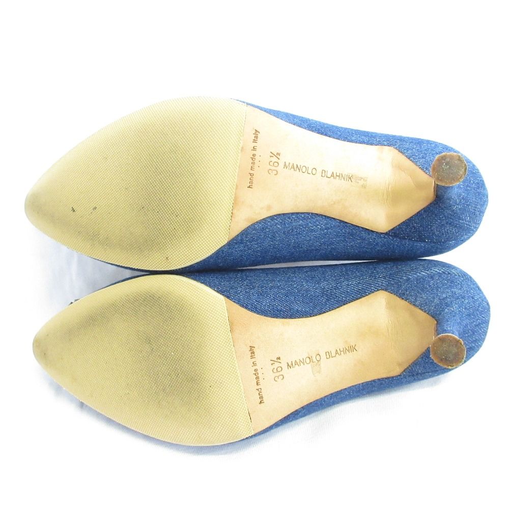 美品 MANOLO BLAHNIK マノロブラニク ハンギシ デニム ハイヒール