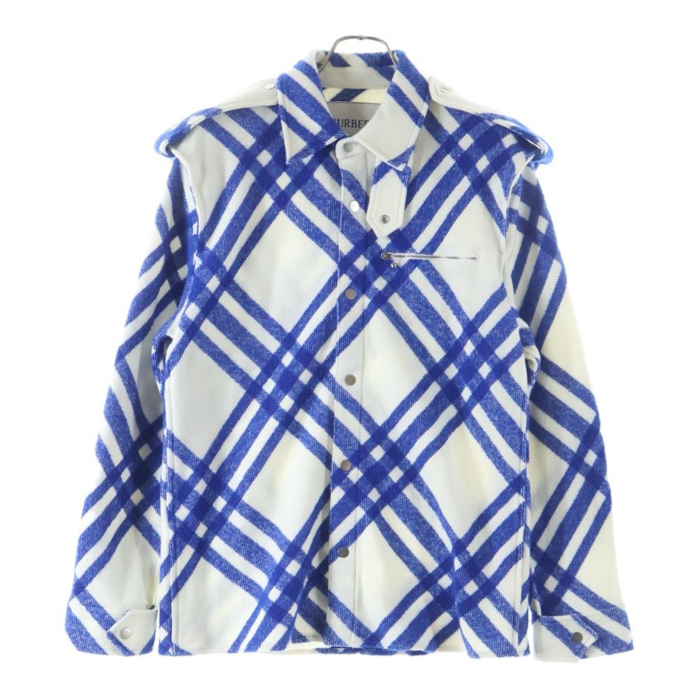 BURBERRY (バーバリー) ARCHIVE CHECKED BRUSHED WOOLBLEND OVERSHIRT