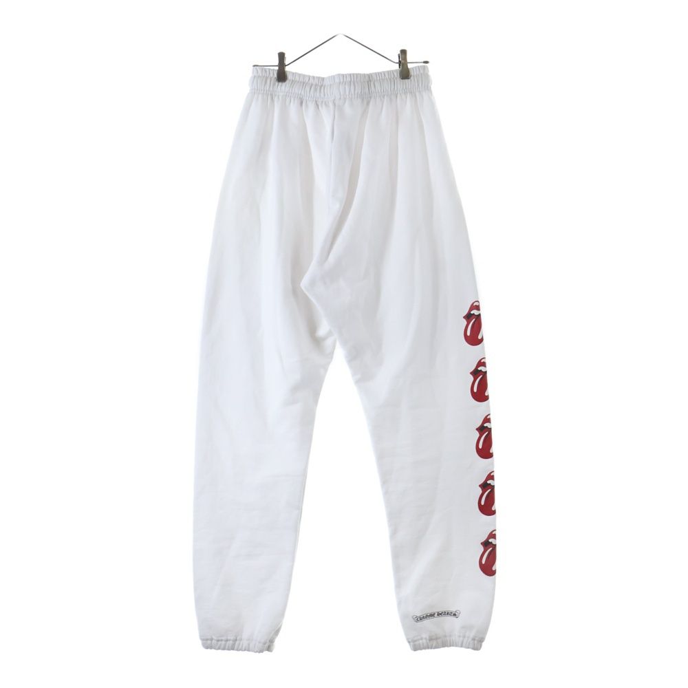 CHROME HEARTS クロムハーツ The Rolling Stones Lip And Tongue Sweat Pants ローリングストーンズ リップアンドタン スウェットパンツ ホワイト