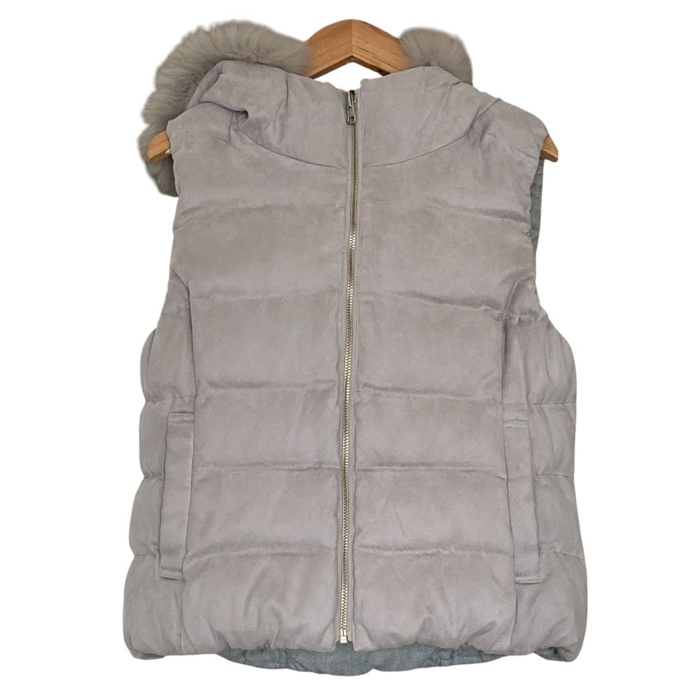 良品 ANAYI アナイ リバーシブル フーデッド ダウンベスト サイズ38
