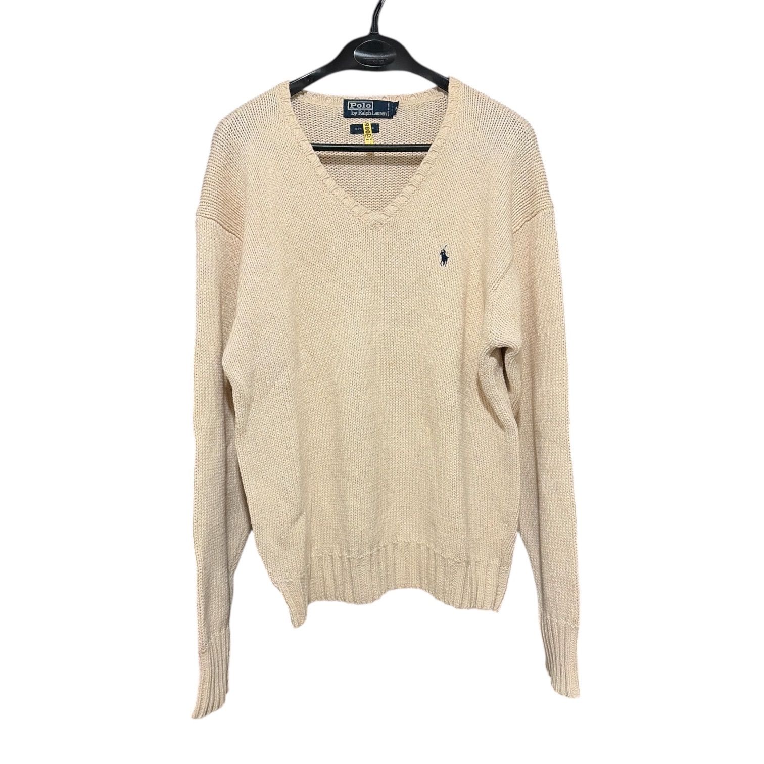 ZM1692 Polo by Ralph Lauren ホワイトニットセーター M メンズ