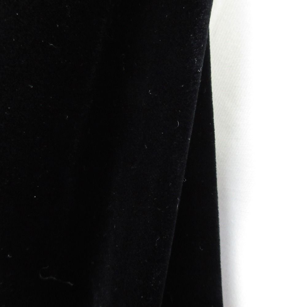 美品 Rene ルネ ジップアップ フリル ベロアパーカー 34 ブラック