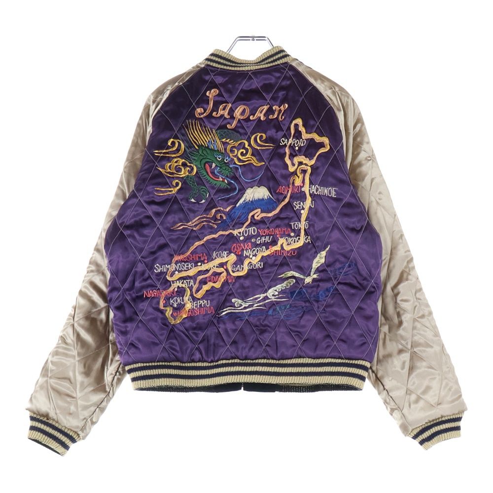 TAILOR TOYO テーラー東洋 別珍 サテンキルト リバーシブルスカジャン ブラック パープル TT 11383