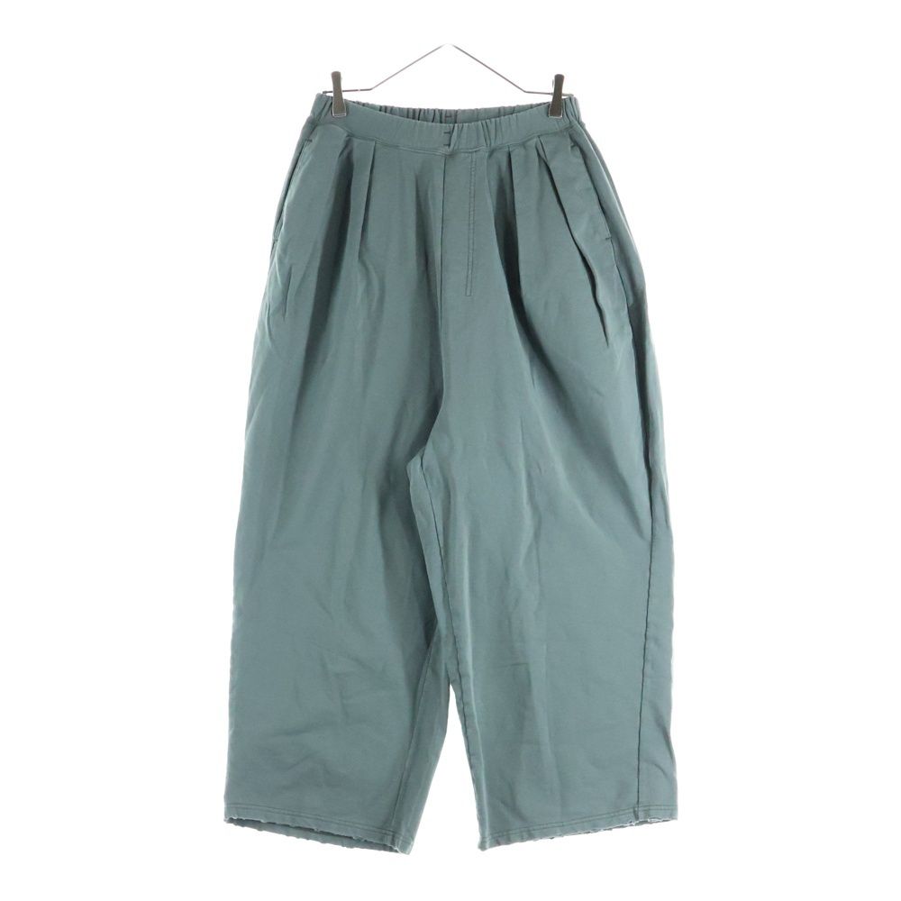 ANCELLM アンセルム 24 SS WISM別注 TUCK SWEAT PANTS ウィズム ダメージ加工 タックスウェットパンツ グリーン ANC PT 43 EX