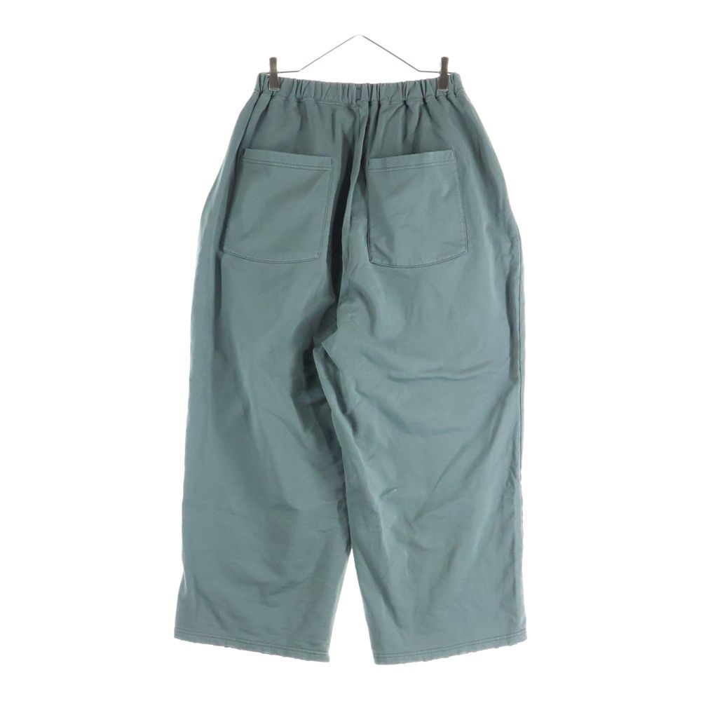 ANCELLM アンセルム 24 SS WISM別注 TUCK SWEAT PANTS ウィズム ダメージ加工 タックスウェットパンツ グリーン ANC PT 43 EX