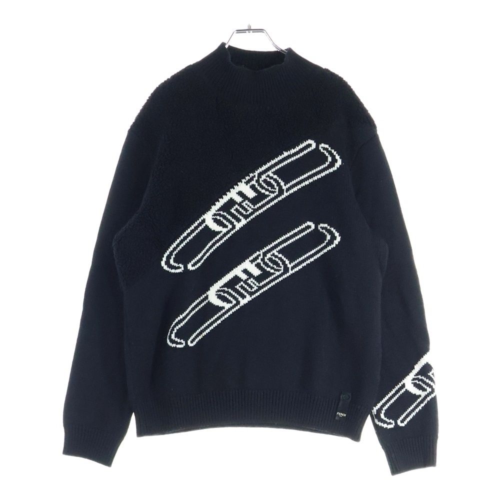 FENDI (フェンディ) モックネック ボア切り返し フロントデザイン