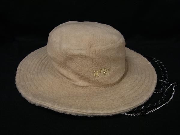 ♥ Era×N°21 ニューエラ×ヌメロヴェントゥーノ ポリエステル バケットハット サイズ M|L ベージュ系 FU 5351