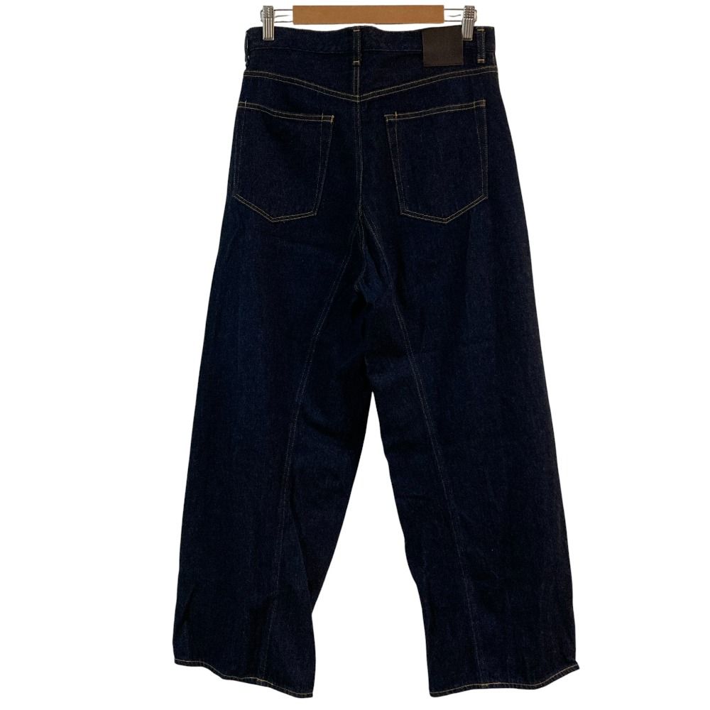 25 SS JOURNAL ジャーナル レサージュ ルーズウェービング 3 D デニムパンツ サイズ38 インディゴ レディース 古着