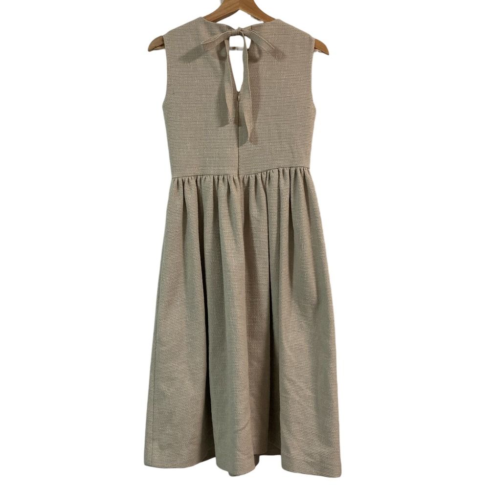 DAISY LIN For FOXEY デイジーリン フォクシー Calla ノースリーブワンピース 06878 サイズ38 ベージュ レディース 古着