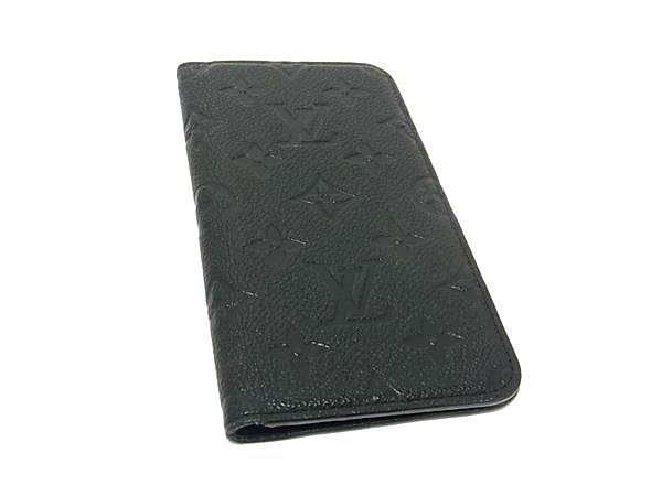 LOUIS VUITTON ヴィトン M 69709 モノグラムアンプラント フォリオ iPhone 11 対応 アイフォンケース スマホケース ブラック系 GA 6531