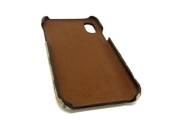 GUCCI グッチ 525053 572353 GGマーモント GG柄 PVC iPhoneX XS 対応 アイフォンケース スマホケース ブラウン系 BN 6463