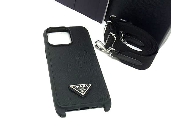 プラダ　iphone15 ケース　サフィアーノレザー　付属品完備 PRADA】サフィアーノレザー iPhone 15 / 15 Pro用 カバー (PRADA