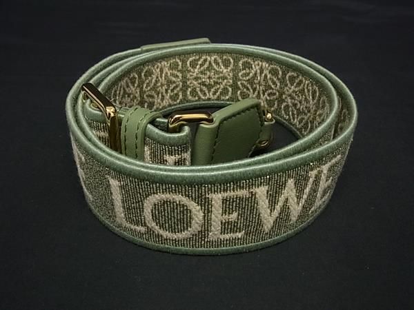 □美品□ LOEWE ロエベ アナグラム キャンバス ショルダーストラップ