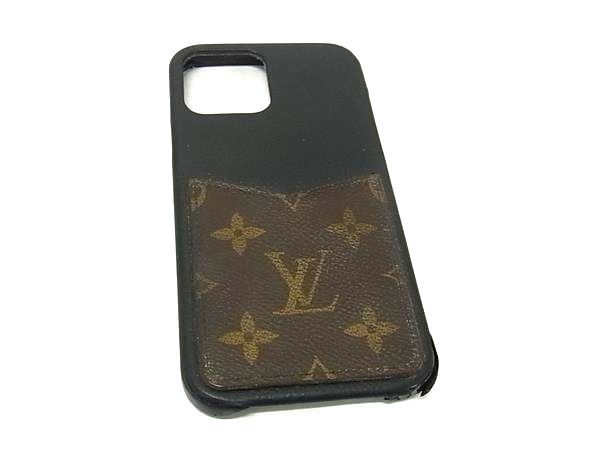 LOUIS VUITTON ルイヴィトン M 80082 モノグラム バンパー スマホケース iPhone 12 Pro Max対応 アイフォンケース ブラック系 BN 6623