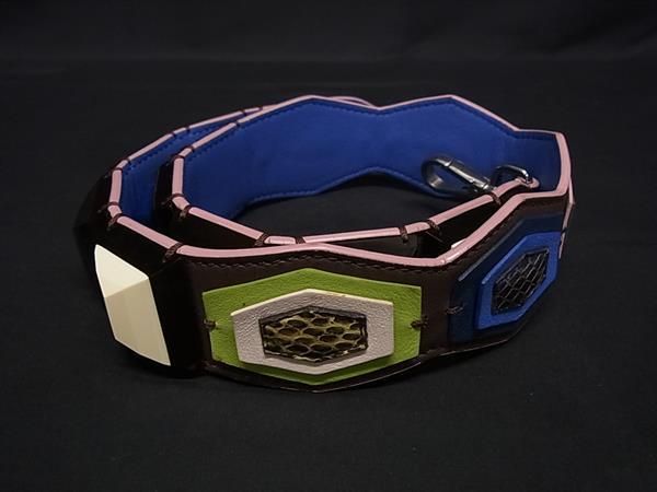 上 FENDI フェンディ ストラップユー パイソン レザー バッグ用 ショルダーストラップ ブラウン系 FS 7999