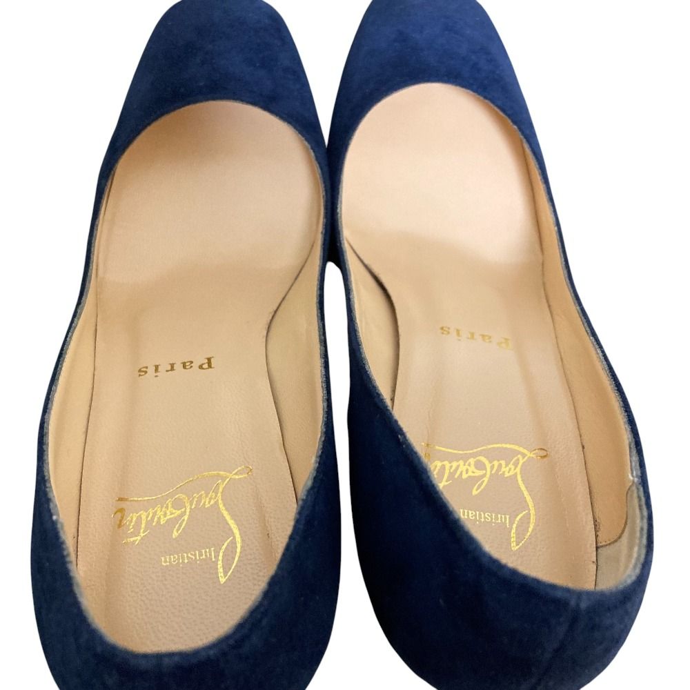 【美品】Christian Louboutin☆パンプス☆22cm☆ネイビー☆ 美品 Christian Louboutin クリスチャンルブタン スエード パンプス