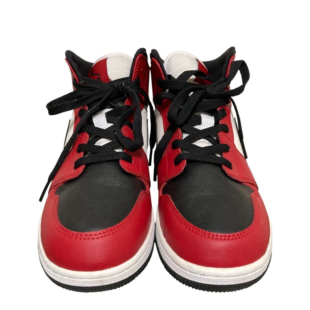 NIKE ナイキ エアジョーダン1 ミッド GS 554725-069 サイズ25 cm ブラック レッド ホワイト キッズ 古着