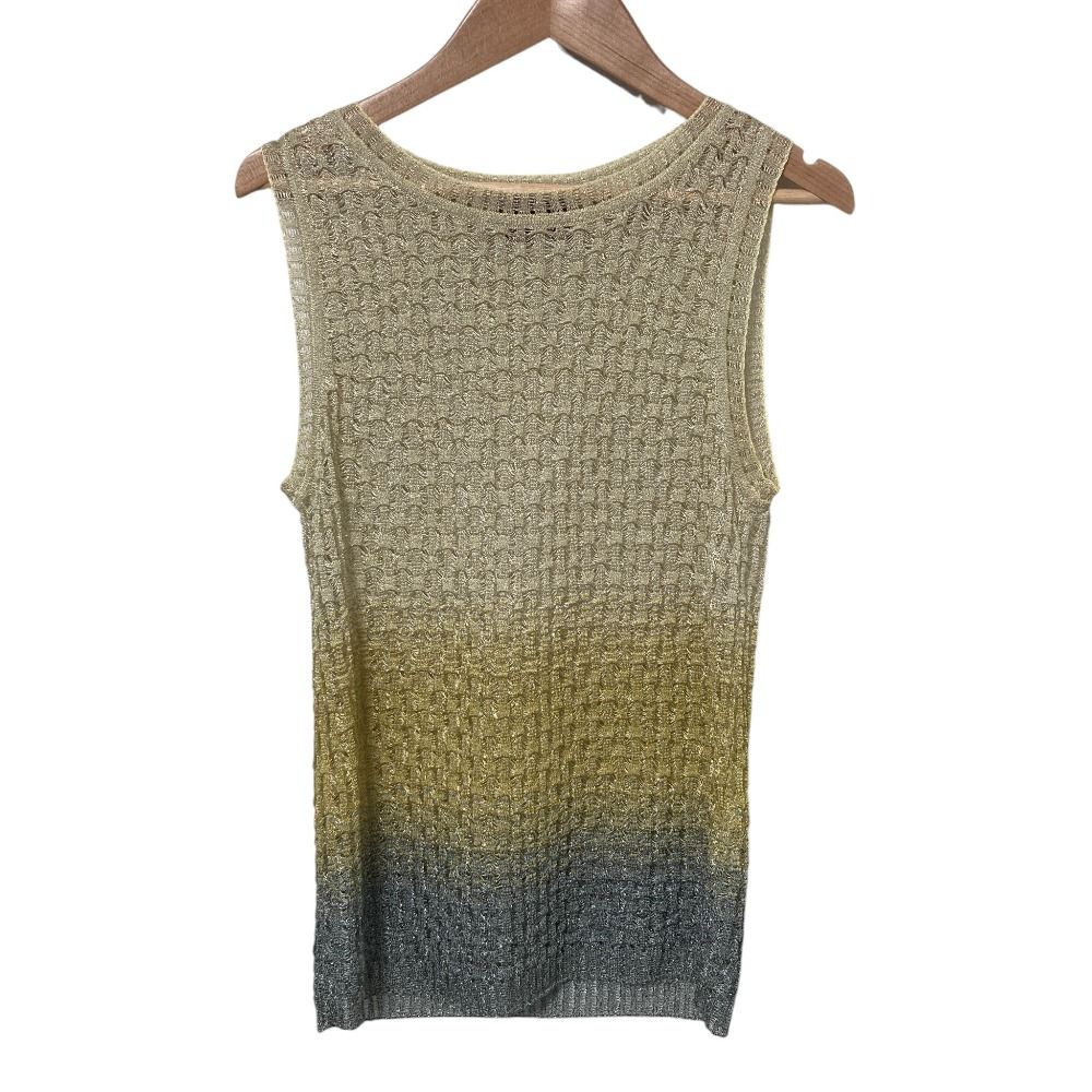美品 MISSONI ミッソーニ グラデーション クルーネック カーディガン