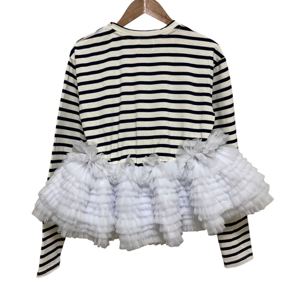 美品 25AW Bibiy ビビィ FRANCINE TULLE TOP フリーサイズ ネイビー