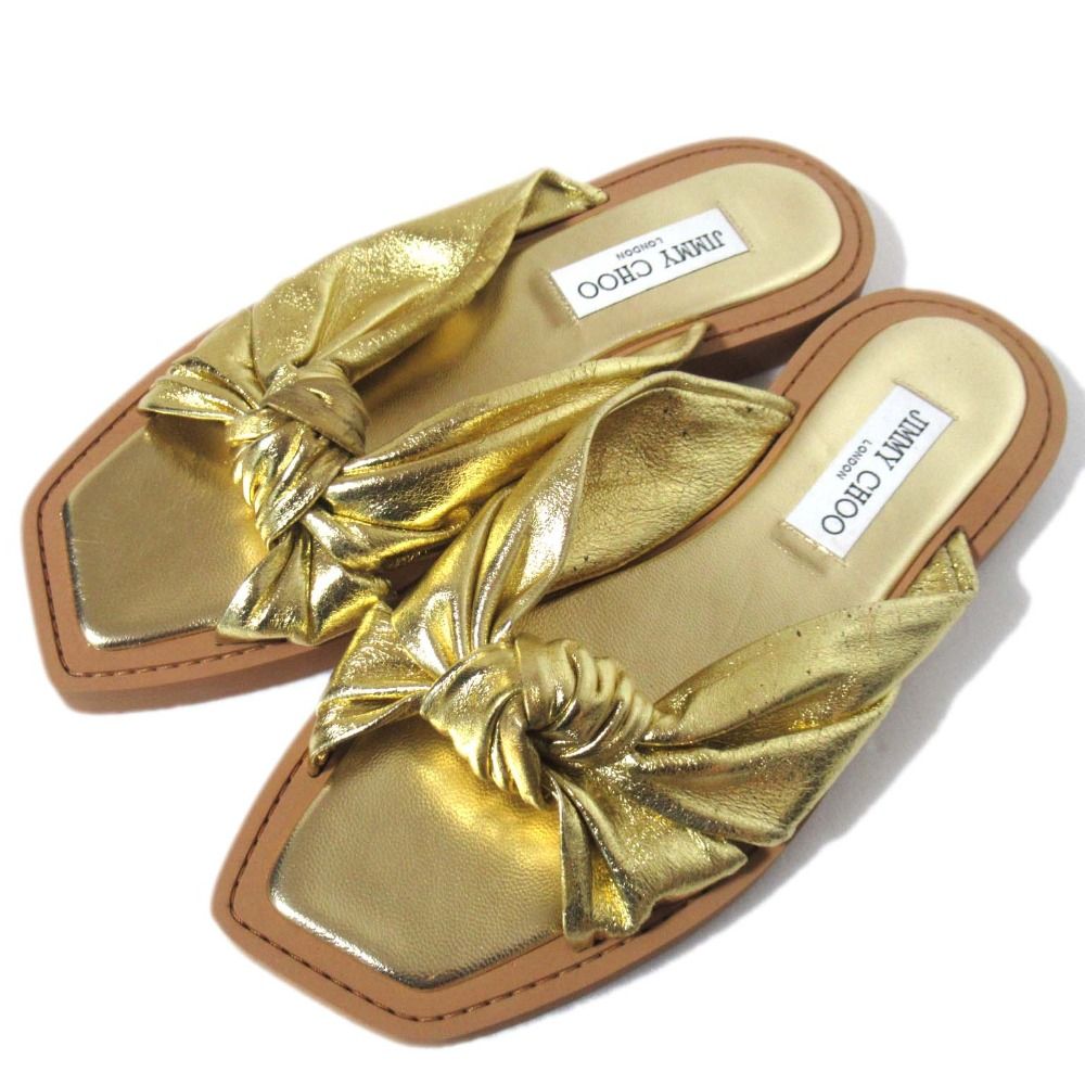 美品 JIMMY CHOO ジミーチュウ トロピカ フラットサンダル サイズ38.5