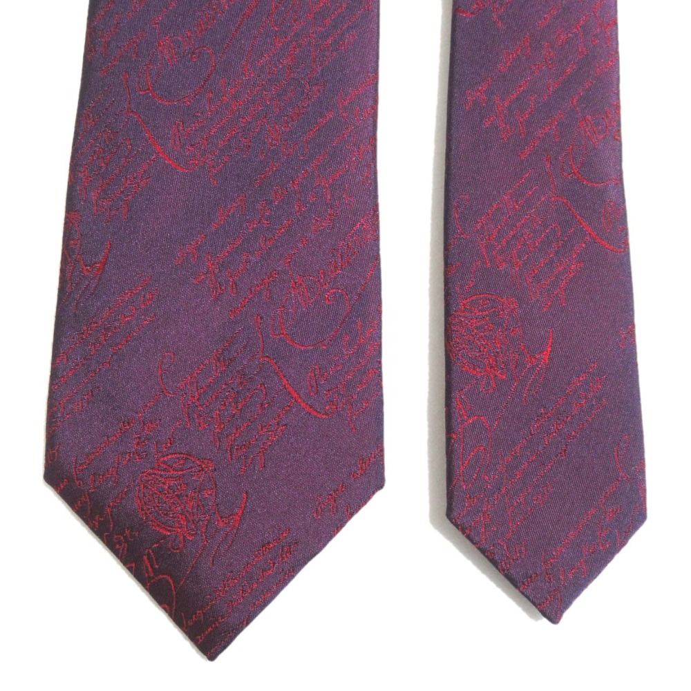 美品 Berluti ベルルッティ カリグラフィー シルク ネクタイ