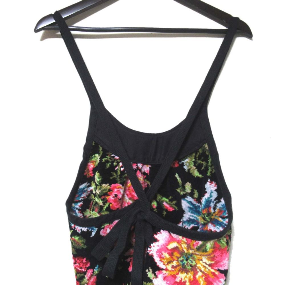 未使用 FEILER フェイラー シュニール織 フラワー柄プリント エプロン