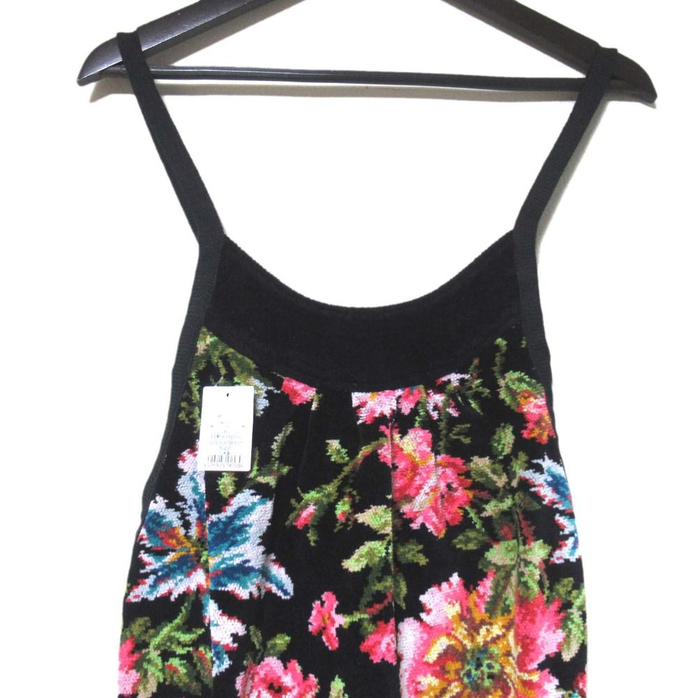 未使用 FEILER フェイラー シュニール織 フラワー柄プリント エプロン