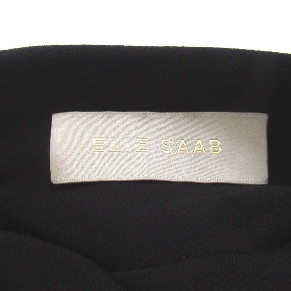 美品 ELIE SAAB エリーサーブ 長袖 ドレープ ロングドレス ワンピース  