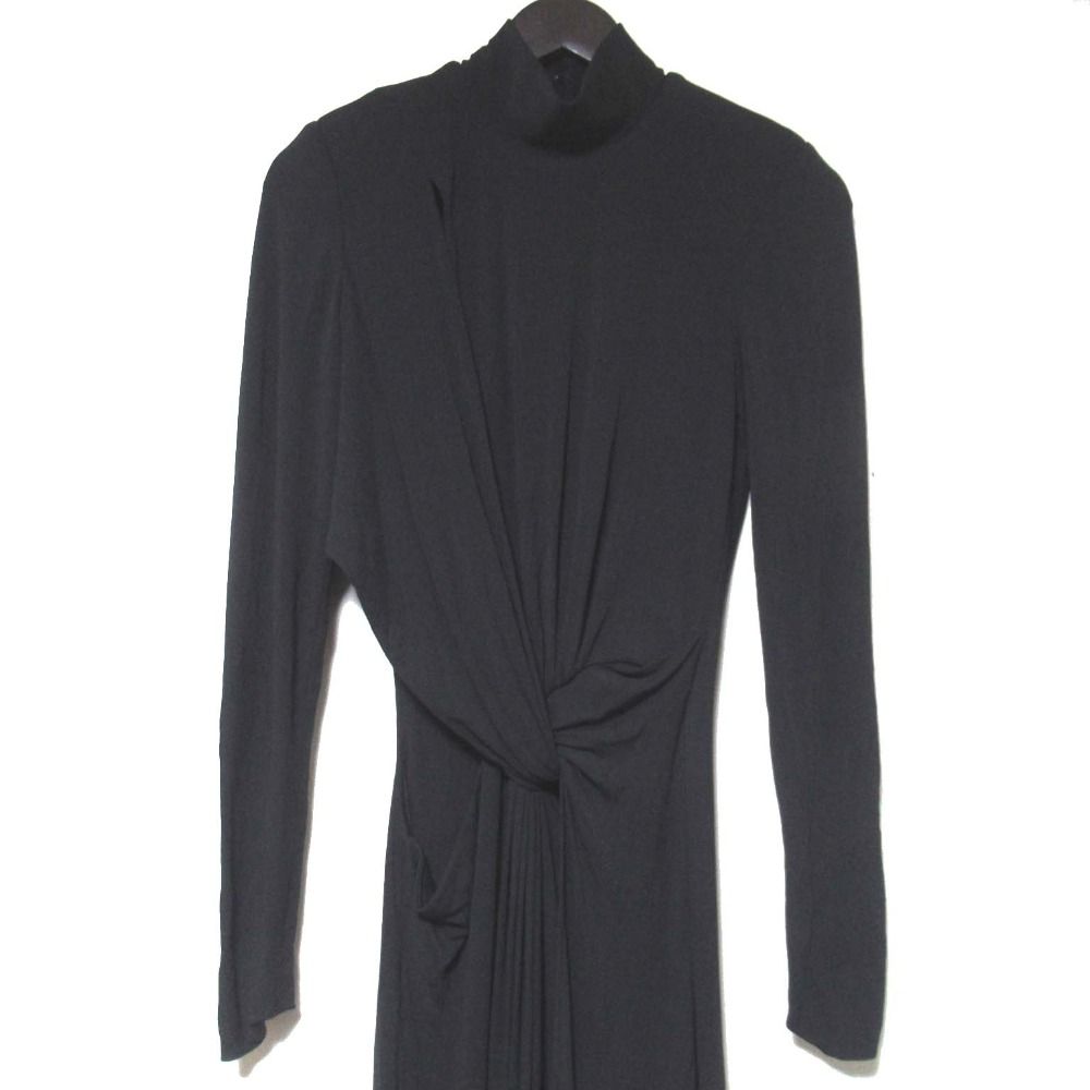 美品 ELIE SAAB エリーサーブ 長袖 ドレープ ロングドレス ワンピース  