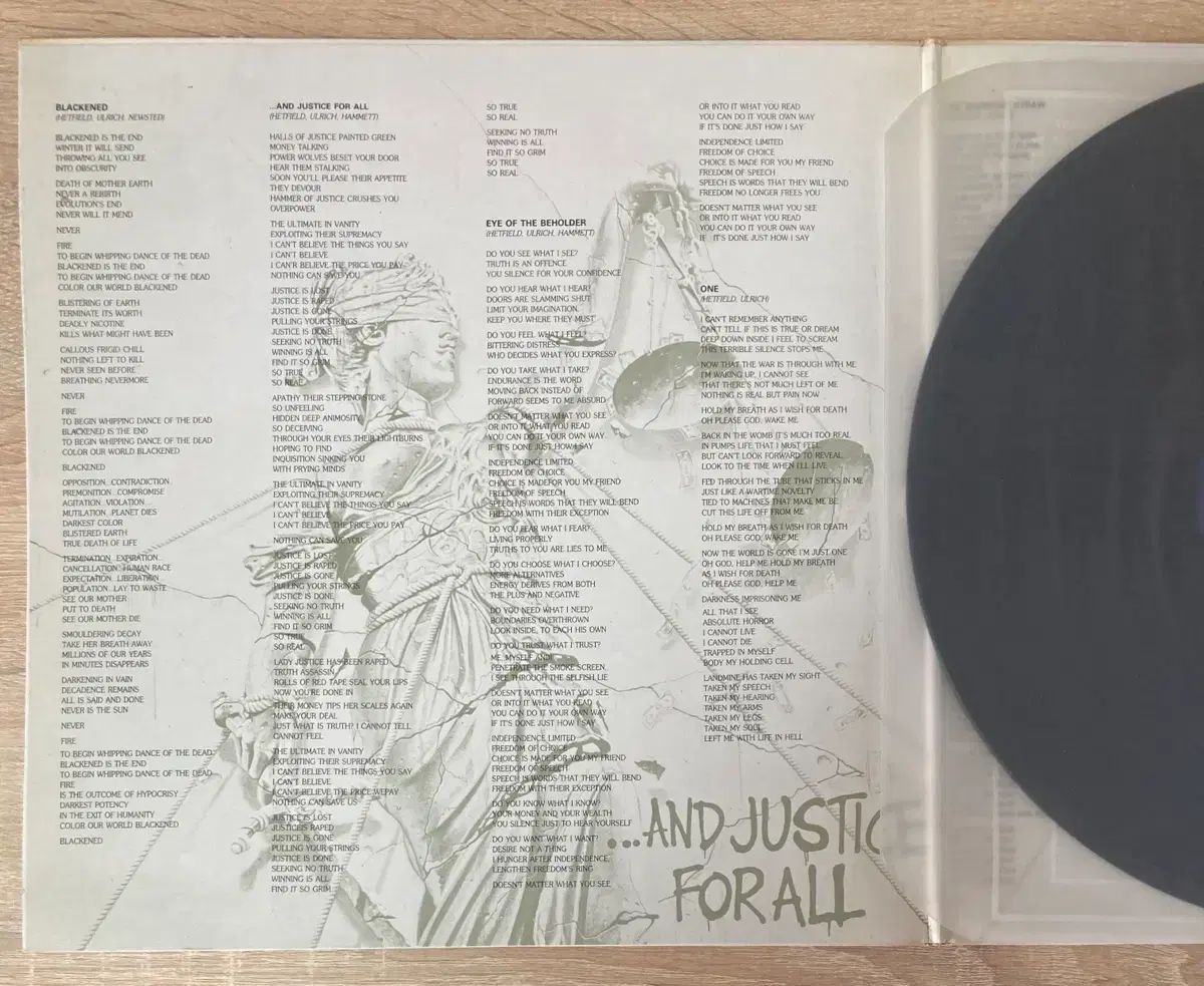 メタリカ ー 4 家 And Justice For All LP
