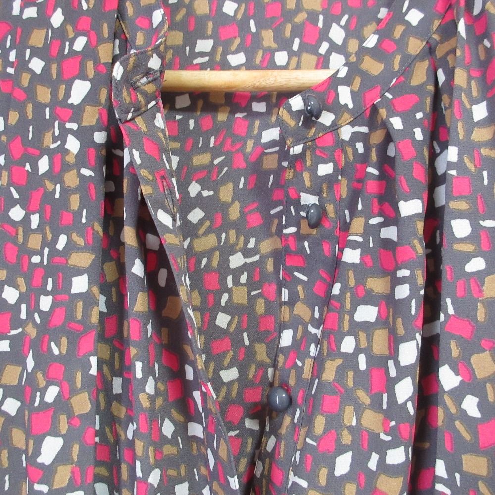 良品 23AW ANAYI アナイ イレギュラースクエアプリント ギャザー