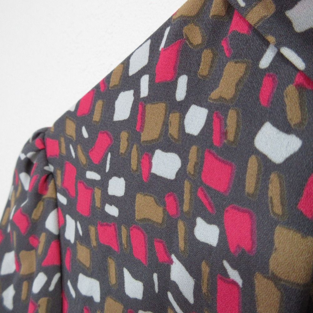 良品 23AW ANAYI アナイ イレギュラースクエアプリント ギャザー