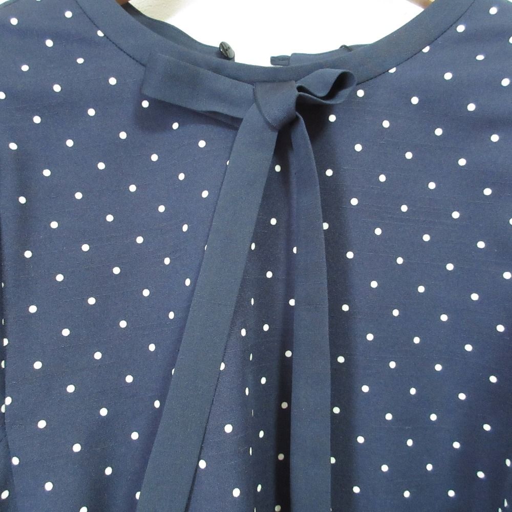 未使用 24AW yori ヨリ ドットサイドギャザーブラウス シャツ 38サイズ