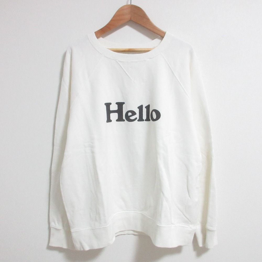 MADISON BLUE マディソンブルー HELLO SWEAT スウェット トレーナー MB 224 7005 ホワイト レディース 古着
