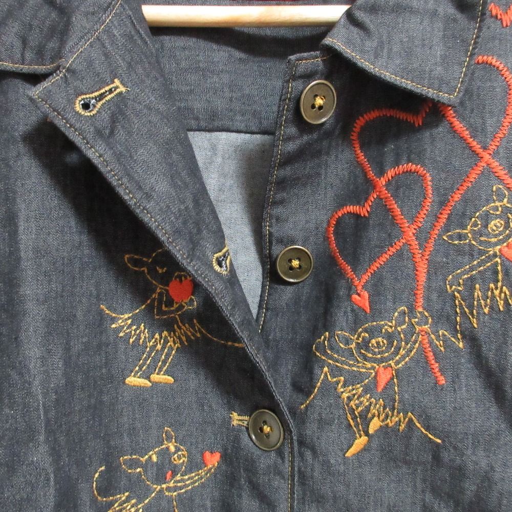 未使用 OLLEBOREBLA オレボレブラ アルベロベロ ぶたさん刺繍 シャツ