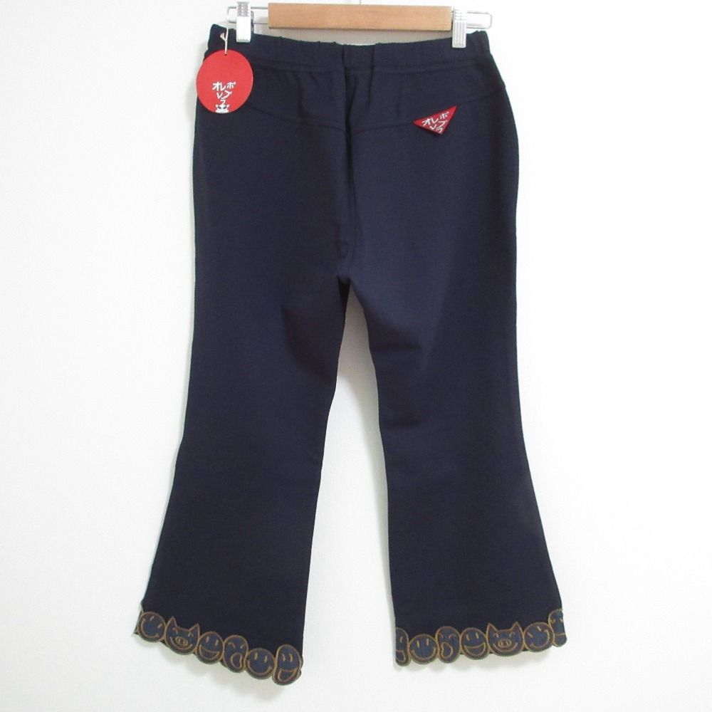 ALBEROBELLO オレボレブラ アルベロベロ ぶたさん ストレッチフ パンツ L ネイビー レディース 古着