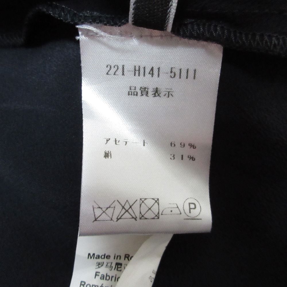  N°21 ヌメロヴェントゥーノ ノースリーブ ギャザー ドレス ワンピース 22 I H 141 5111 ネイビー レディース 古着 ノースリーブ その他