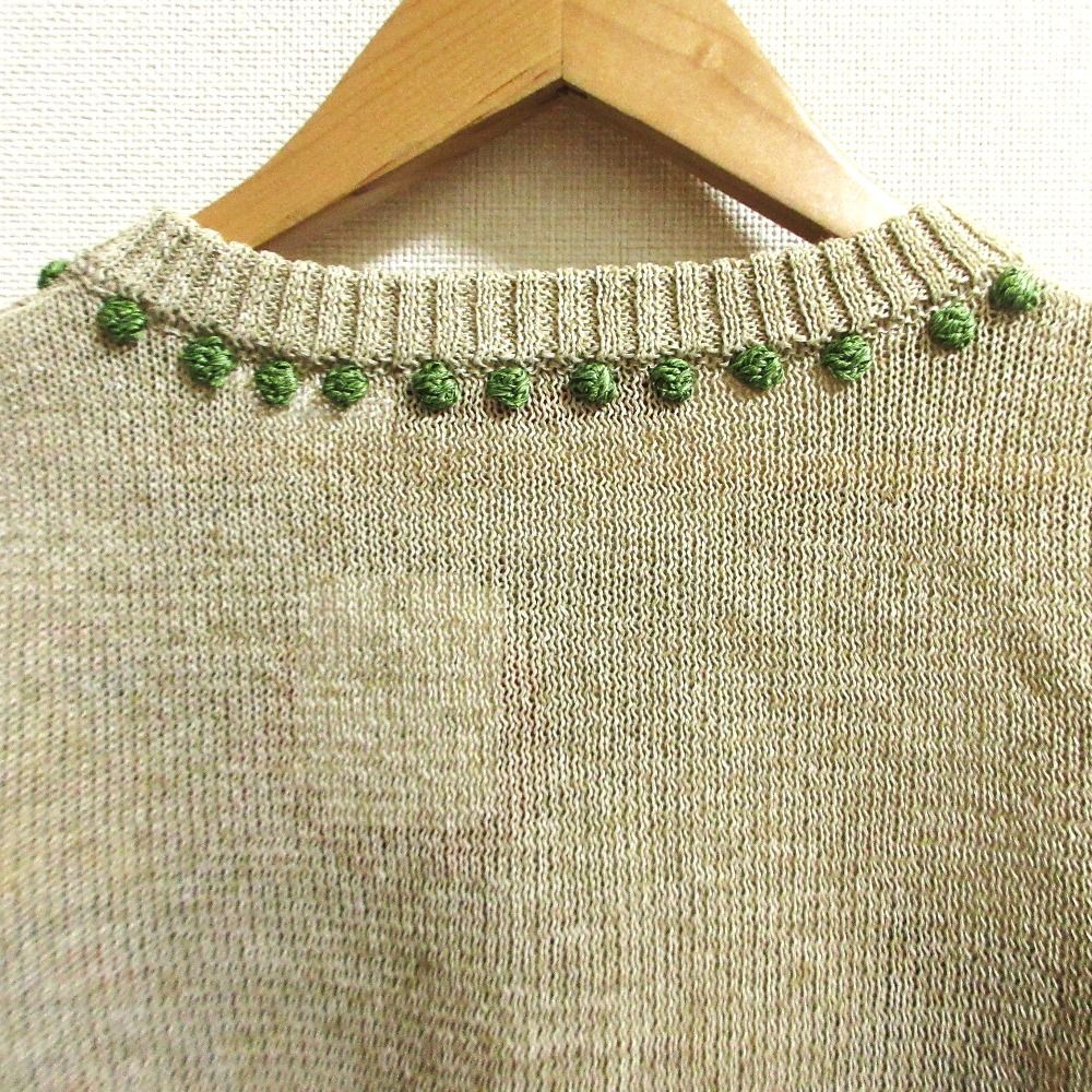 【未使用✨タグ付き】オレボレブラ　かぎ針　レース　リネン　カーディガン　ぶたさん 未使用 OLLEBOREBLA ALBEROBELLO オレボレブラ アルベロベロ ぶたさん