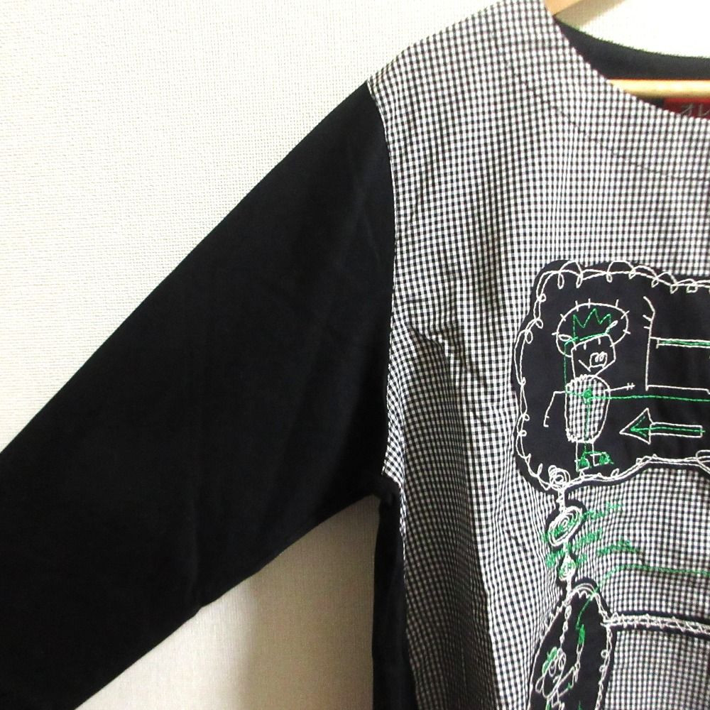 未使用 OLLEBOREBLA オレボレブラ アルベロベロ ぶたさん刺繍 チェック