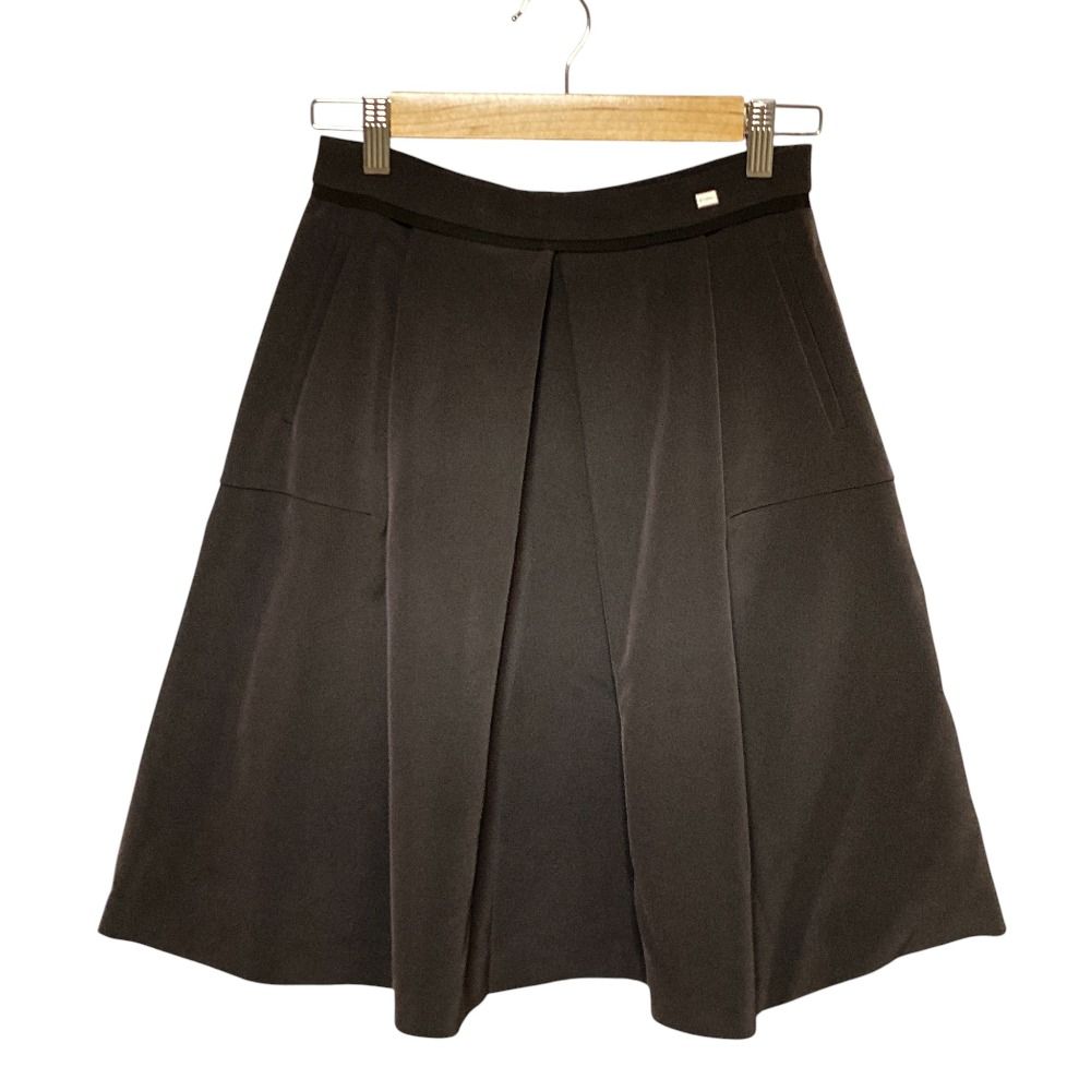 タグ付き新品☆M'S GRACY モノトーン タックスカート 38 良品 M'S GRACY エムズグレイシー タックスカート 38 グレー
