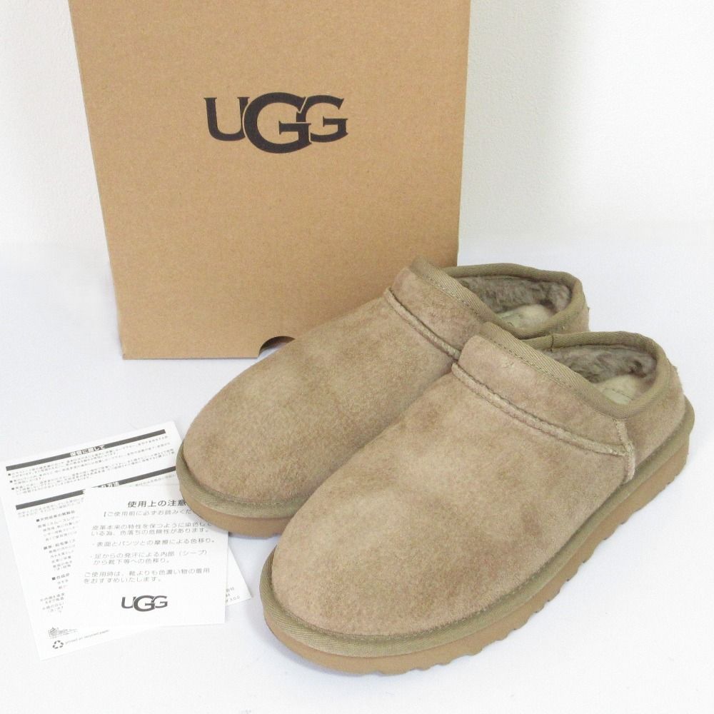 UGG アグ クラシック スリッパ ムートン スリッポンシューズ USA 7 24 cm キャメル レディース 古着