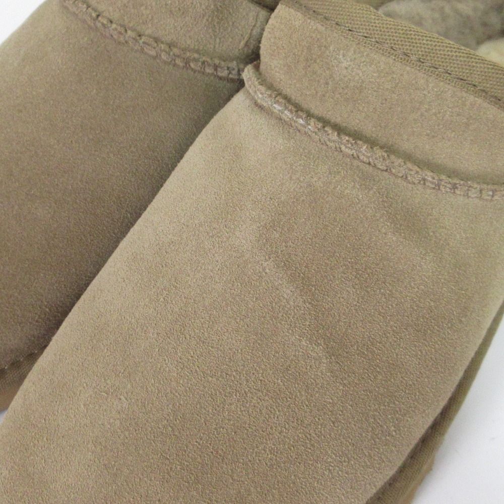  UGG アグ クラシック スリッパ ムートン スリッポンシューズ USA 8 25 cm キャメル レディース 古着 スリッポン 靴
