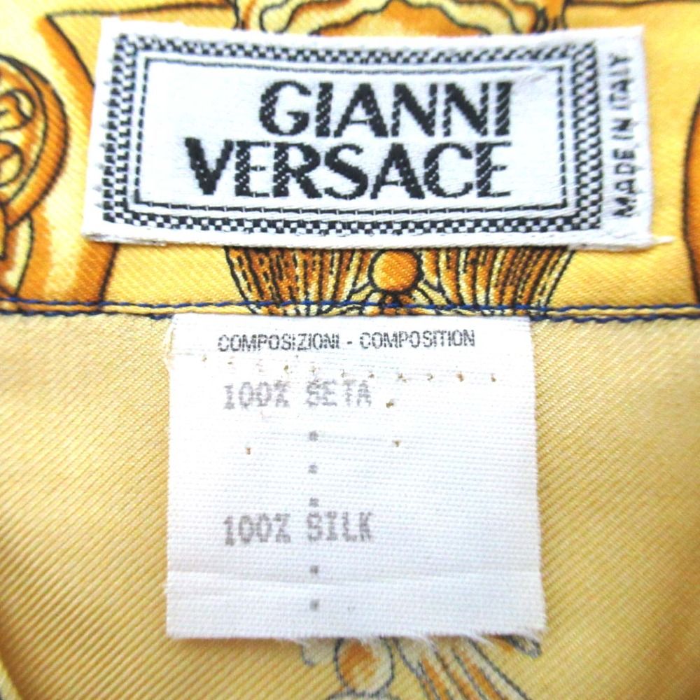 美品 GIANNI VERSACE ジャンニヴェルサーチ バロック柄 長袖 シルク