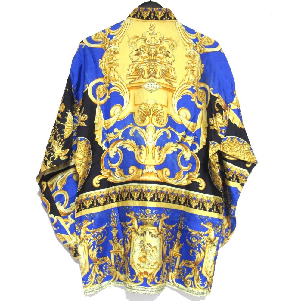 美品 GIANNI VERSACE ジャンニヴェルサーチ バロック柄 長袖 シルク