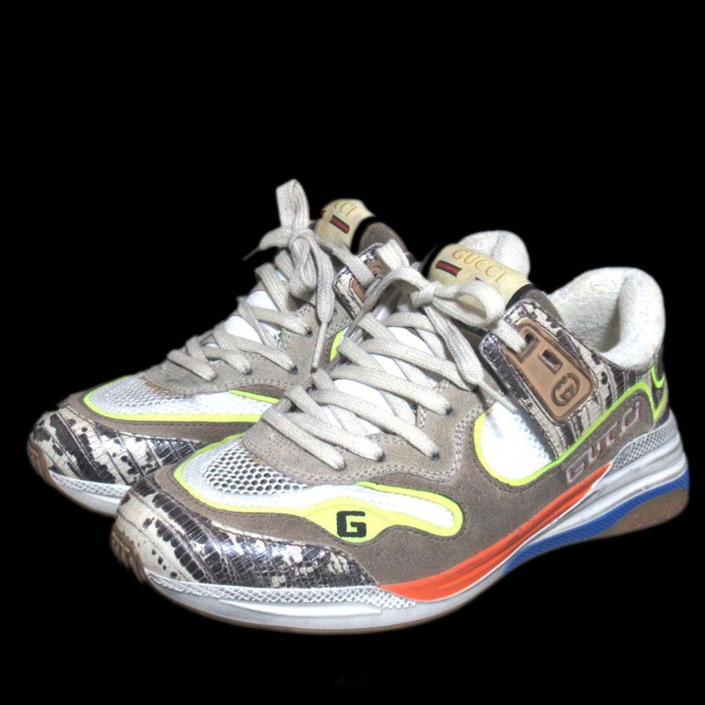 美品 GUCCI グッチ ウルトラスペース USED加工 スニーカー シューズ